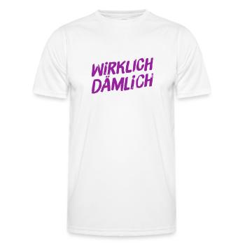 richtig dämlich - Männer Funktions-T-Shirt - Weiß - Vorne - AI Model Male 178 dark (178cm)