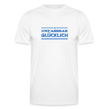 im Glück - Männer Funktions-T-Shirt - Weiß - Vorne - AI Model Male 178 dark (178cm)