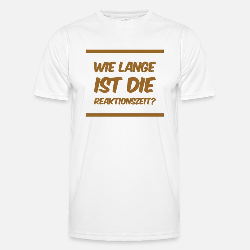 wie schnell wird reagiert? - Männer Funktions-T-Shirt - Weiß