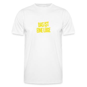 das ist eine Lüge - Männer Funktions-T-Shirt - Weiß - Vorne - AI Model Male 178 dark (178cm)