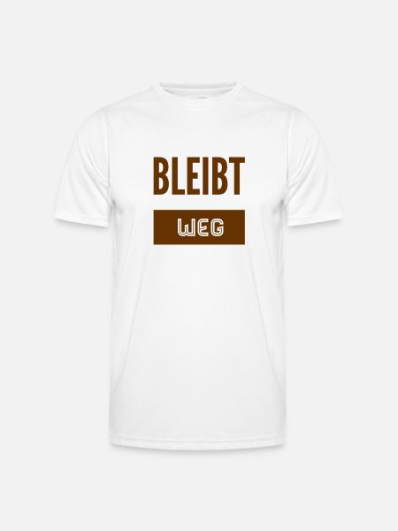 bitte halten sie Abstand - Männer Funktions-T-Shirt - Weiß