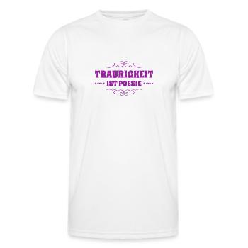 ich liebe Trauer - Männer Funktions-T-Shirt - Weiß - Vorne - AI Model Male 178 dark (178cm)