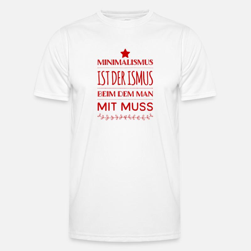 ich lebe minimalistisch Männer Funktions-T-Shirt