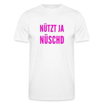 ich habe die richtige Haltung - Männer Funktions-T-Shirt - Weiß - Vorne - AI Model Male 178 dark (178cm)