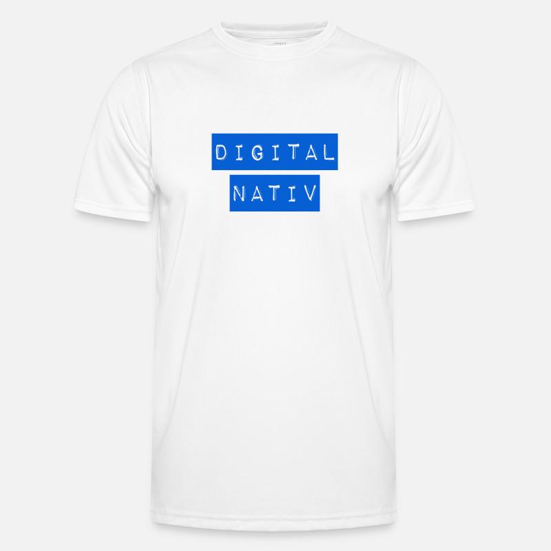 ich bin ein digital nativ - Männer Funktions-T-Shirt - Weiß