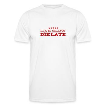 Pas de stress - T-shirt sport Homme - blanc - Devant - AI Model Male 178 dark (178cm)