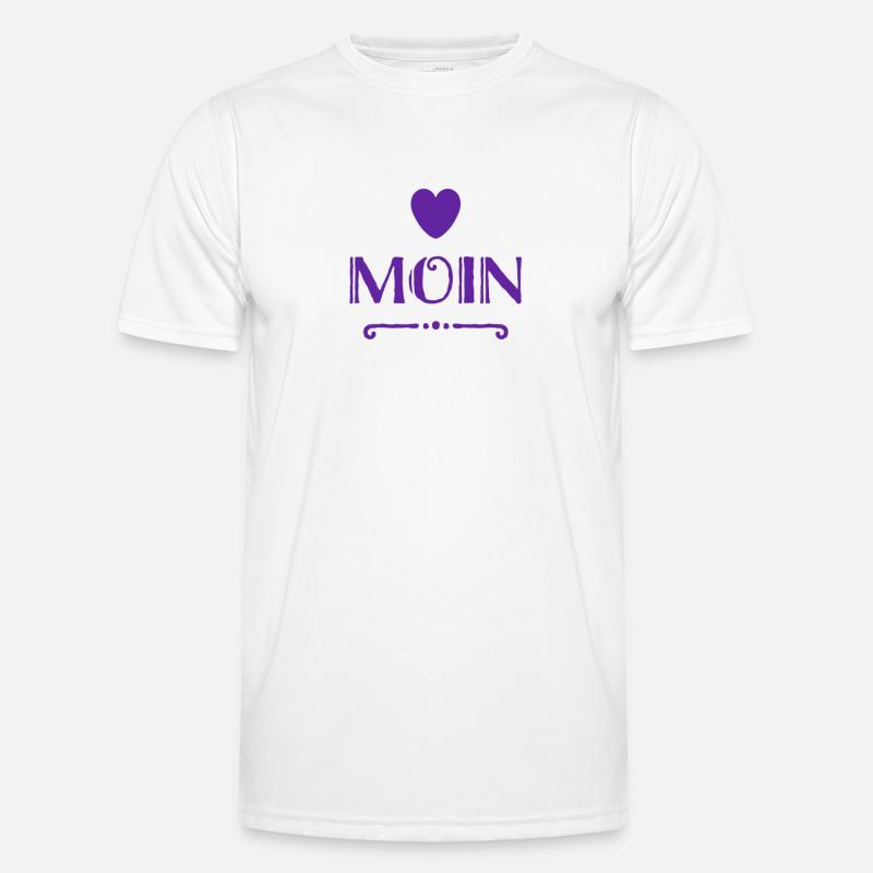Moin Moin - Männer Funktions-T-Shirt - Weiß