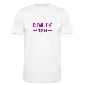 ich möchte eine Wahl - Männer Funktions-T-Shirt - Weiß - Vorne - AI Model Male 178 dark (178cm)