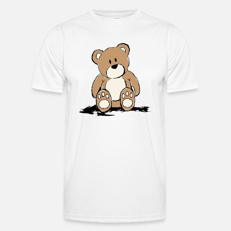 Teddy sitzend Männer Funktions-T-Shirt