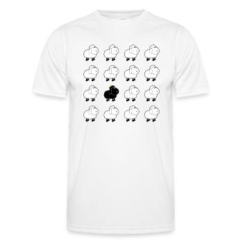 Black sheep -Design par Tonifilm - T-shirt sport Homme - blanc - Devant - AI Model Male 178 dark (178cm)