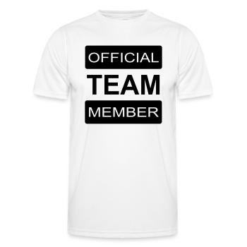 Team Mitglied - Männer Funktions-T-Shirt - Weiß - Vorne - AI Model Male 178 dark (178cm)