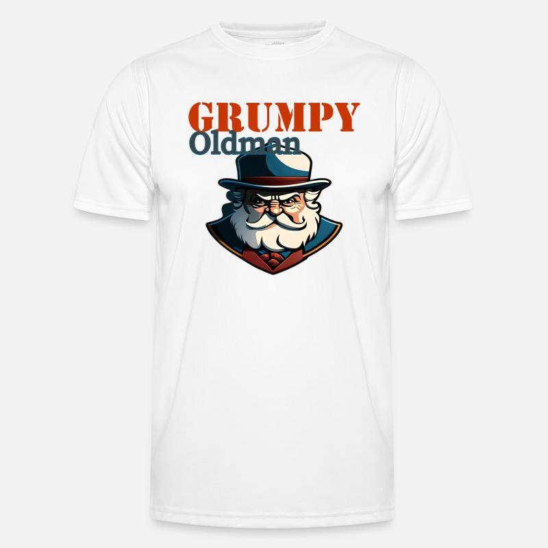 GRUMPY OLD MAN - Men's Functional T-Shirt - white