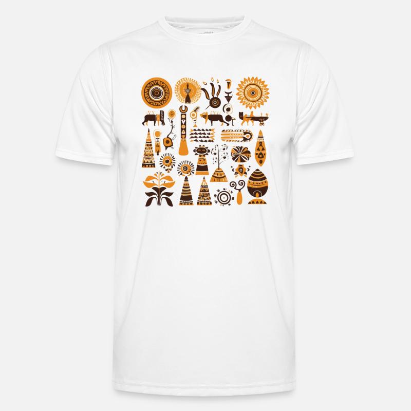 Afrikanische Folklore Männer Funktions-T-Shirt