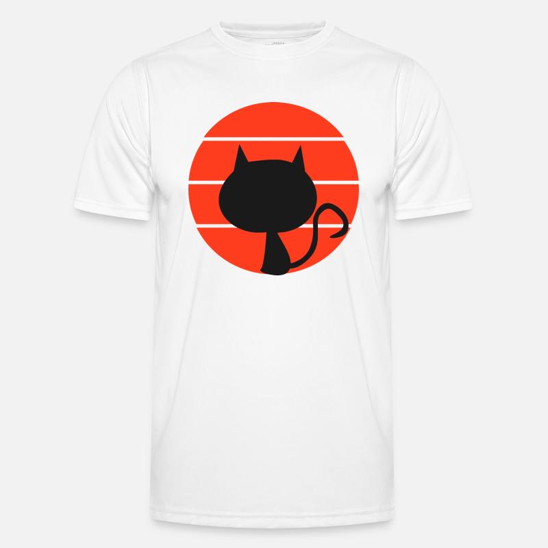 Retro Style Devil Cat - Men's Functional T-Shirt - white