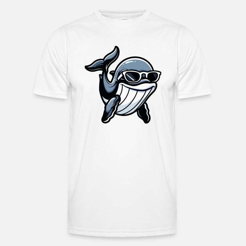 Wal Comic Cool - Männer Funktions-T-Shirt - Weiß