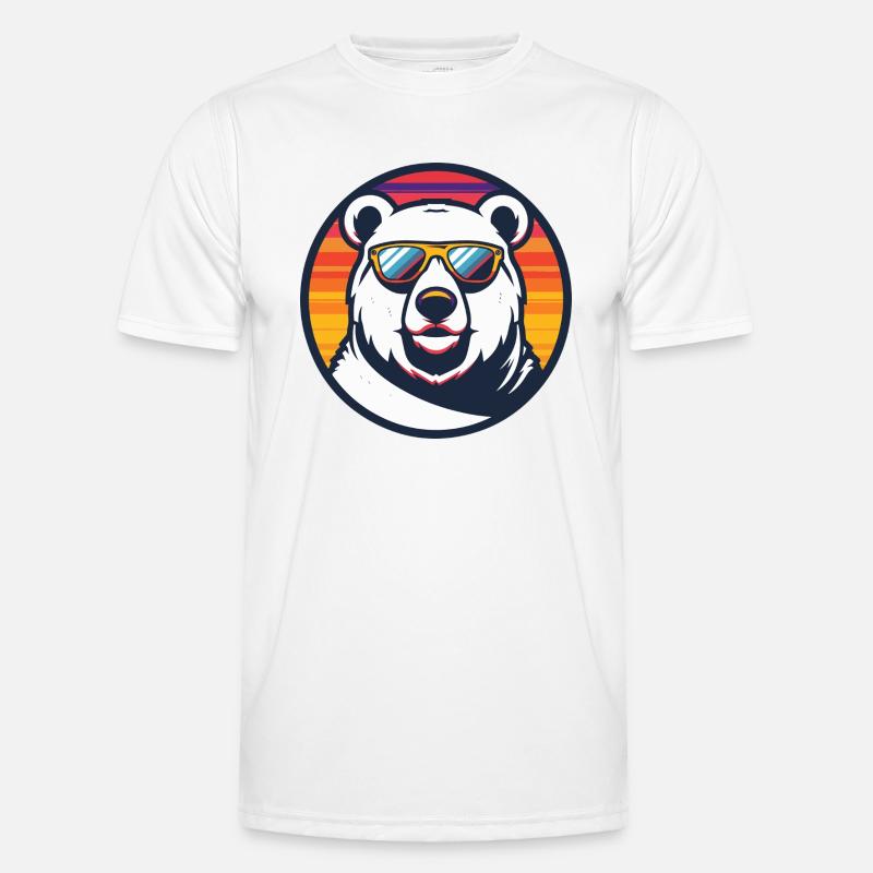 Polar Bear Cool Comic - Men's Functional T-Shirt - white