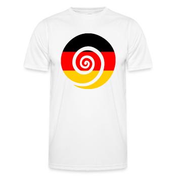 Deutschland Flagge Deutsche Fahne Used Look Heimat - Männer Funktions-T-Shirt - Weiß - Vorne - AI Model Male 178 dark (178cm)