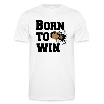 American Football , US Football , Born to win (25) - Männer Funktions-T-Shirt - Weiß - Vorne - AI Model Male 178 dark (178cm)