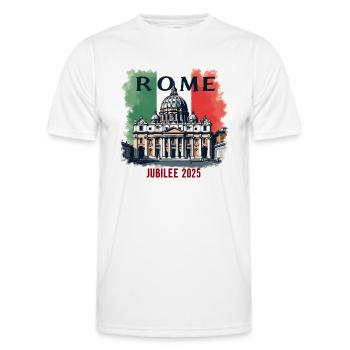Rom Jubiläum Pilger der Hoffnung 2025, Vatikan v1 - Männer Funktions-T-Shirt - Weiß - Vorne - AI Model Male 178 dark (178cm)