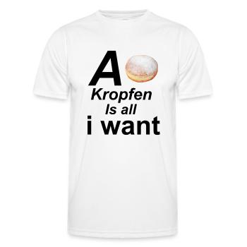 Krapfen liebe - Männer Funktions-T-Shirt - Weiß - Vorne - AI Model Male 178 dark (178cm)