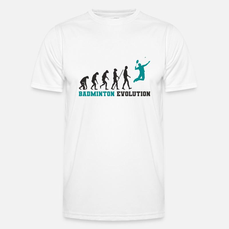 Badminton evolution - Men's Functional T-Shirt - white