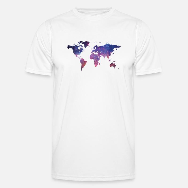 World Gift Continents Map Men's Functional T-Shirt