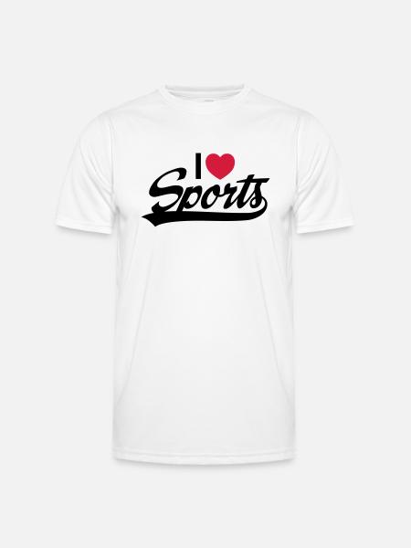 I Love Sports - Men's Functional T-Shirt - white
