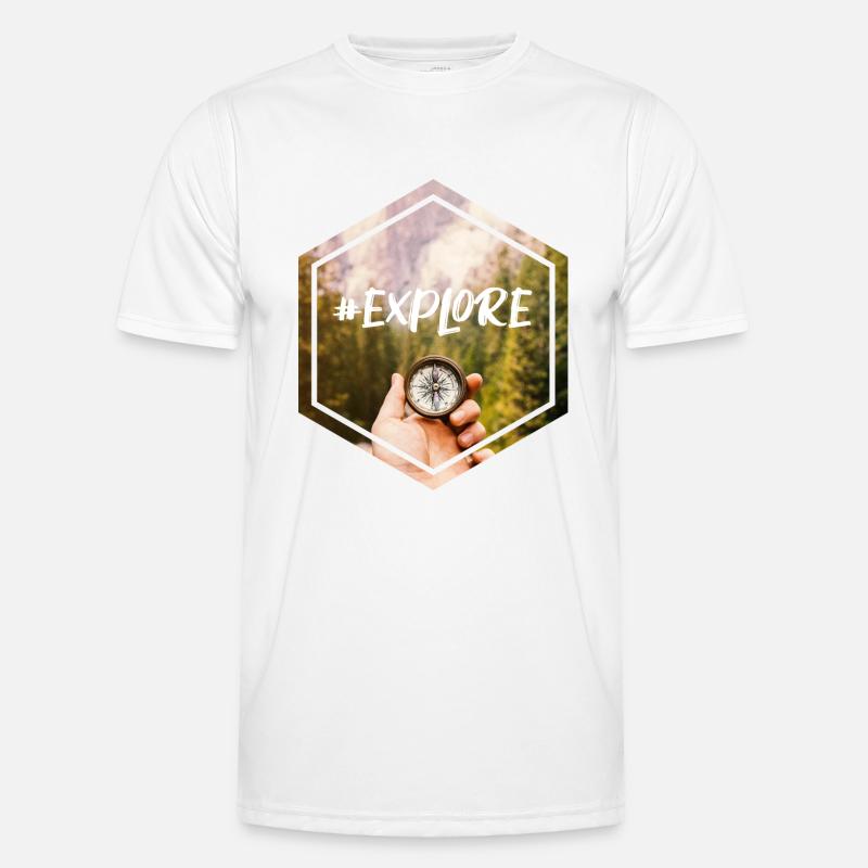 #explorer Männer Funktions-T-Shirt