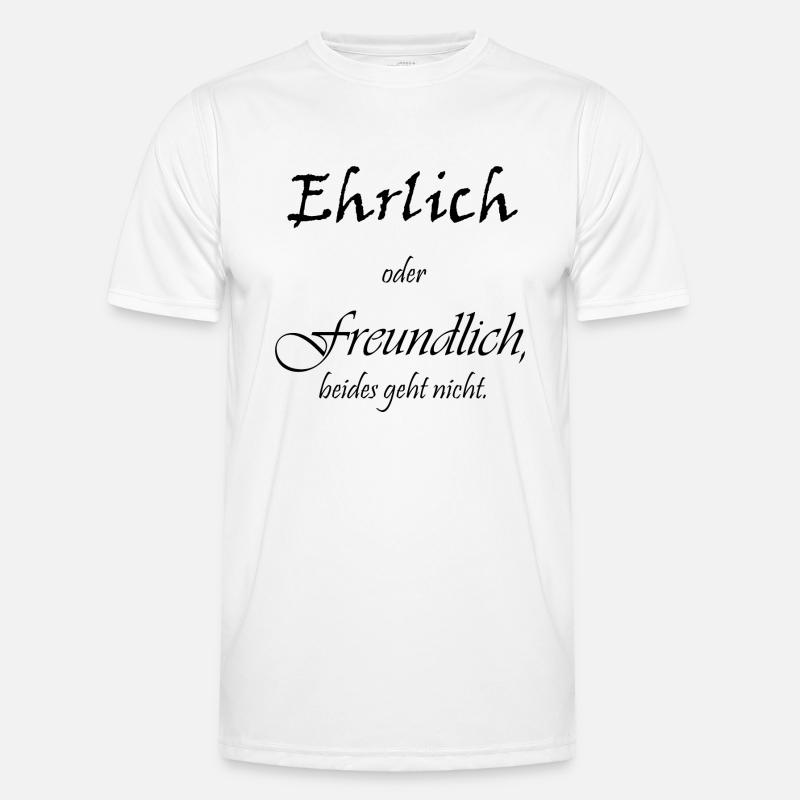 Ehrlich oder freundlich - Männer Funktions-T-Shirt - Weiß