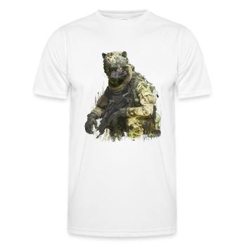 Leopard - Soldier - Men's Functional T-Shirt - white - Front - AI Model Male 178 dark (178cm)