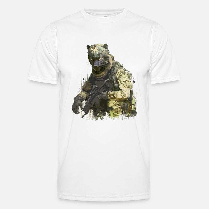 Leopard - Soldier - Men's Functional T-Shirt - white