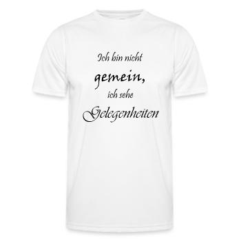 Ich bin nicht gemein - Männer Funktions-T-Shirt - Weiß - Vorne - AI Model Male 178 dark (178cm)
