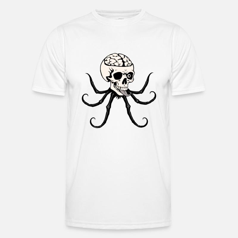 Octopus Skull - Men's Functional T-Shirt - white