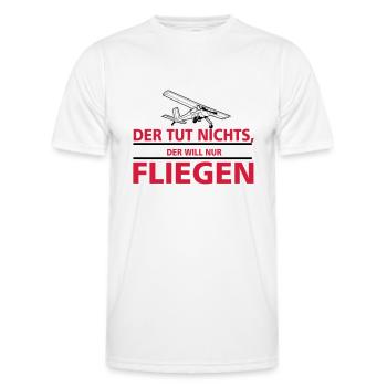 nurfliegen_wilga - Männer Funktions-T-Shirt - Weiß - Vorne - AI Model Male 178 dark (178cm)