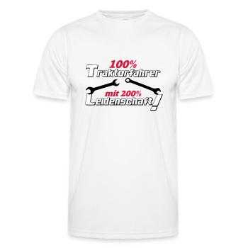 Traktor , Trecker ,Traktorfahrer Leidenschaft (25) - Männer Funktions-T-Shirt - Weiß - Vorne - AI Model Male 178 dark (178cm)