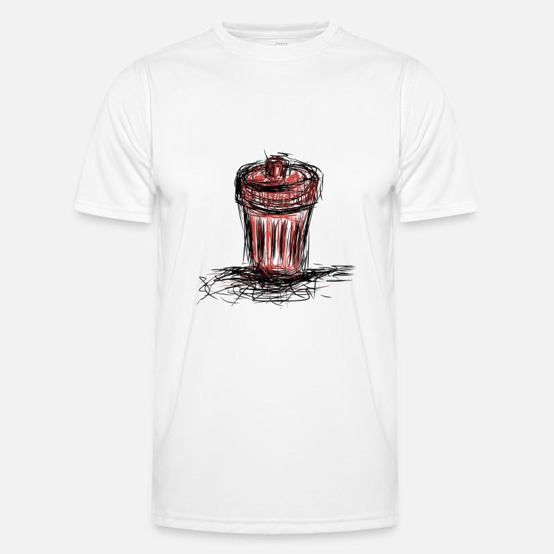 Müll eimer - Männer Funktions-T-Shirt - Weiß