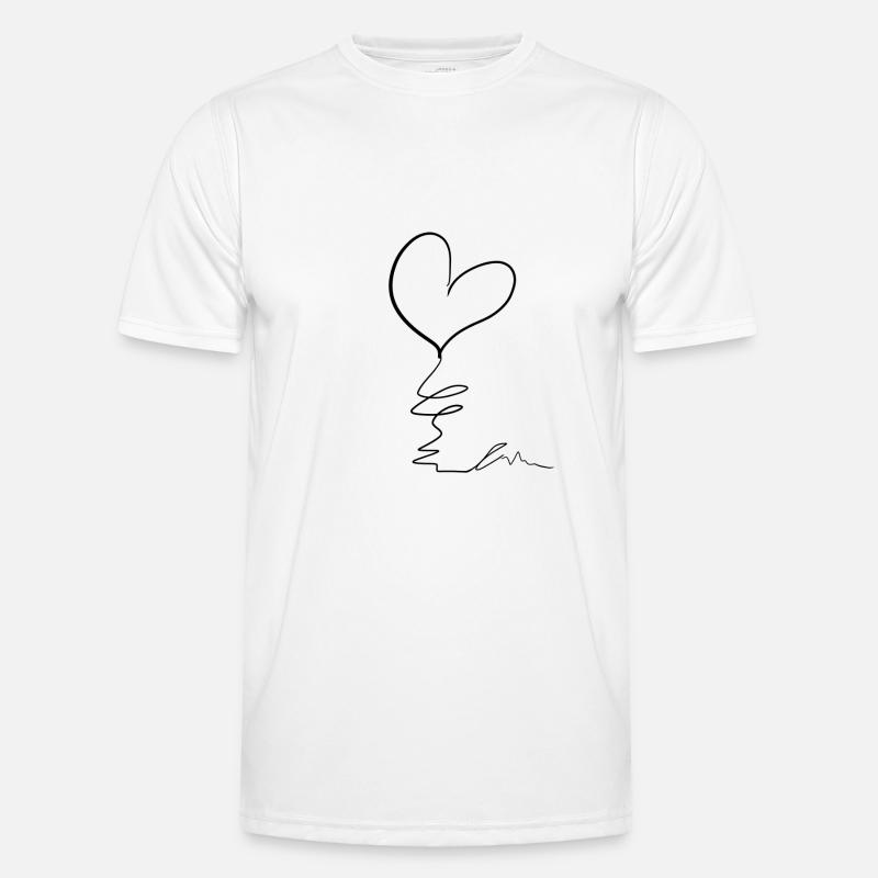 Herz Symbol Männer Funktions-T-Shirt