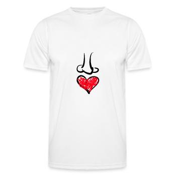 Nez du cœur - T-shirt sport Homme - blanc - Devant - AI Model Male 178 dark (178cm)