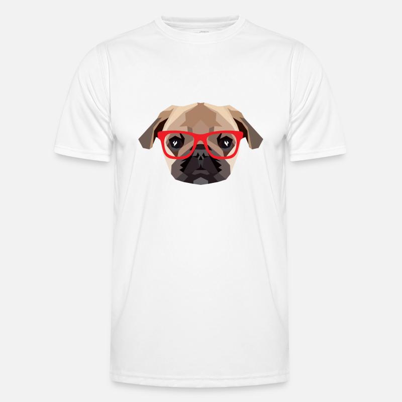 Hipster Mops (Low Poly) Men's Functional T-Shirt