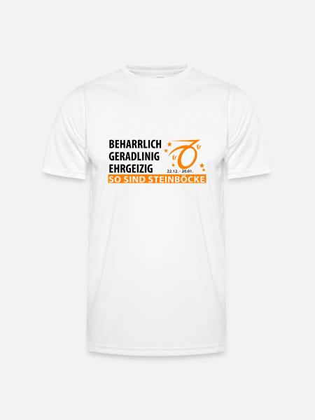 Sternzeichen Steinbock - Eigenschaften - Männer Funktions-T-Shirt - Weiß