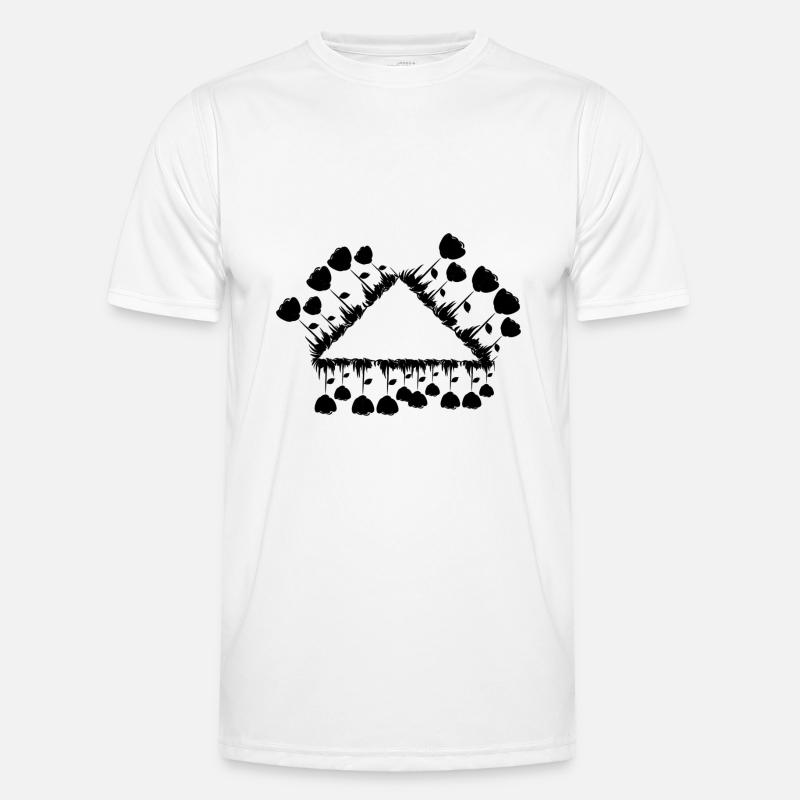 triangle natural symbol angular - Men's Functional T-Shirt - white