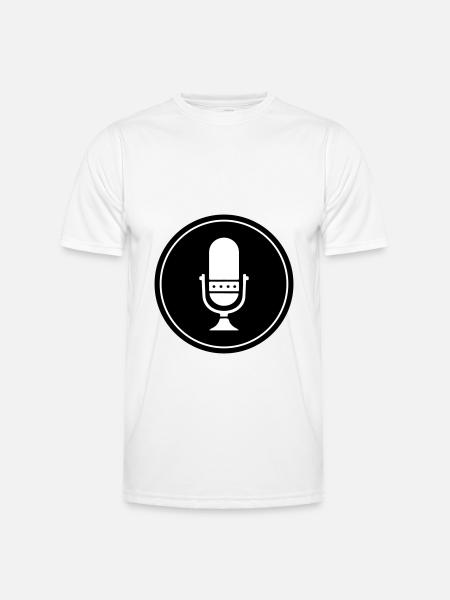 Podcast Microphone Icon - Men's Functional T-Shirt - white