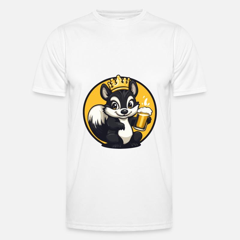 Skunk Beer Comic - Men's Functional T-Shirt - white
