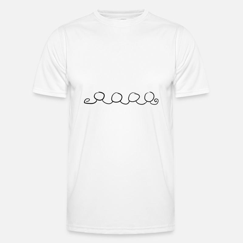 line stroke circles shape - Men's Functional T-Shirt - white