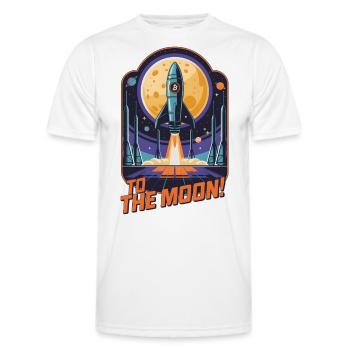 Zum Mond - Männer Funktions-T-Shirt - Weiß - Vorne - AI Model Male 178 dark (178cm)