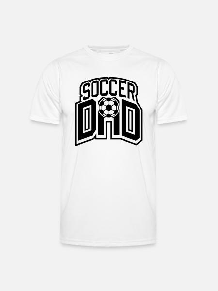 Fodbold far logo design - Funktionsshirt til herrer - hvid
