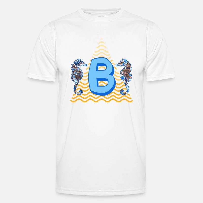 seepferdchen e 262 b - Männer Funktions-T-Shirt - Weiß
