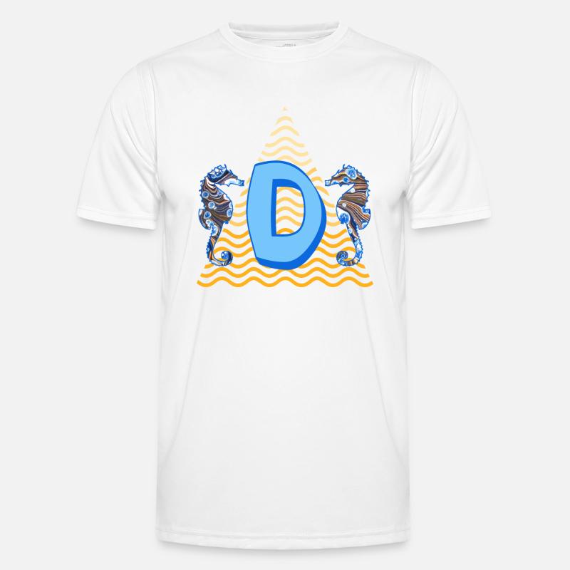 seepferdchen e 262 d - Männer Funktions-T-Shirt - Weiß