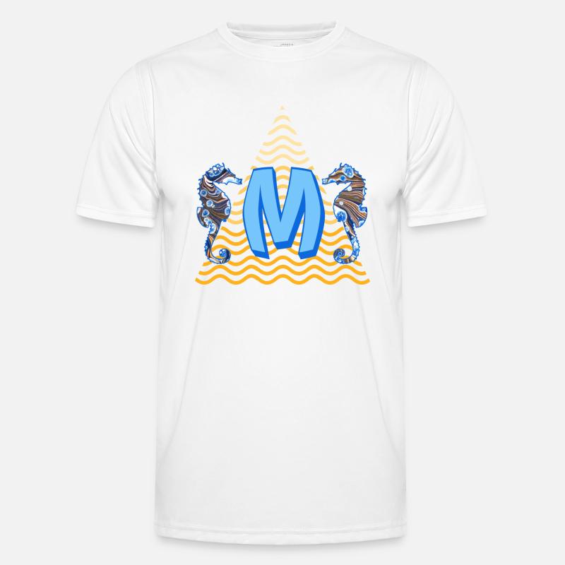seepferdchen e 262 m - Männer Funktions-T-Shirt - Weiß