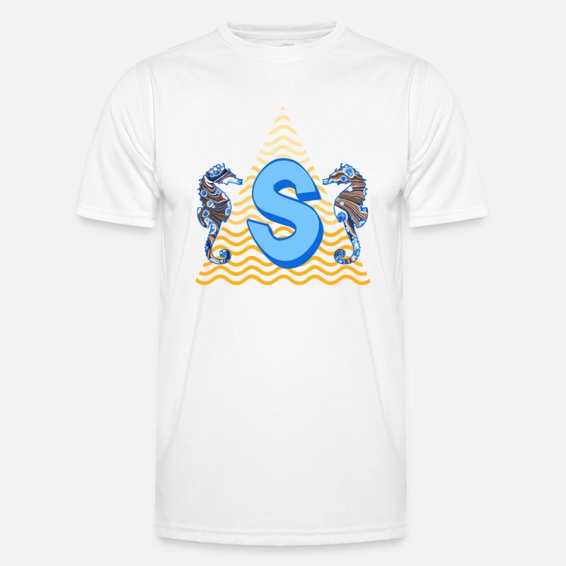 seepferdchen e 262 s - Männer Funktions-T-Shirt - Weiß